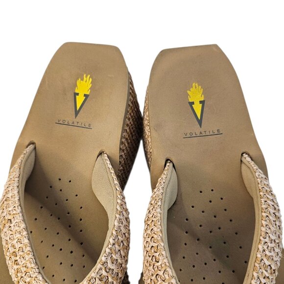 Volatile Womens Island Wedge Thong Sandals, Platform, Y2K, Size 9 - Picture 5 of 9